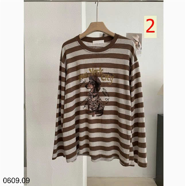 26HA0609.09 - ÁO THUN KẺ HÌNH CÚN