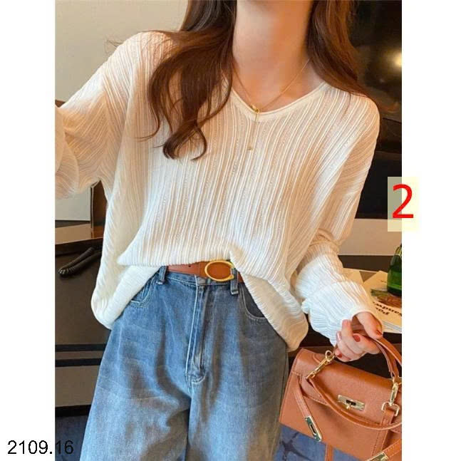 26HA2109.16 - ÁO RAGLAN CỔ V CHO NỮ