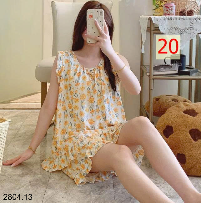 26HA2804.13 - BỘ LANH LỤA BA LỖ VIỀN BÈO CHO NỮ