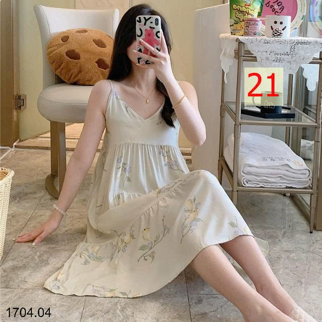 26HA1704.04 - VÁY 2 DÂY LANH LỤA MỀN MÁT CHO NỮ