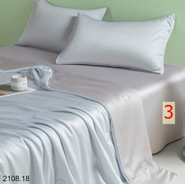 26HA2108.18 - SET CHĂN GA GỐI LỤA QUẢNG CHÂU
