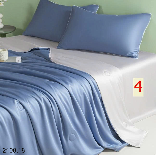 26HA2108.18 - SET CHĂN GA GỐI LỤA QUẢNG CHÂU