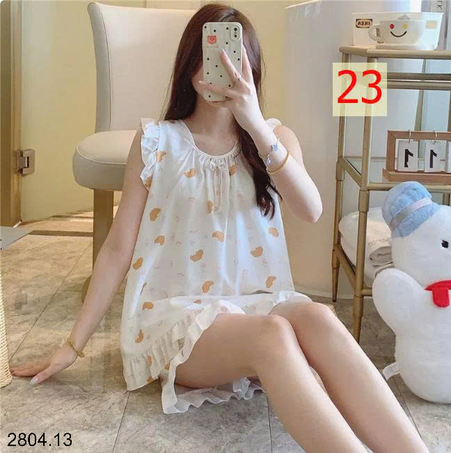 26HA2804.13 - BỘ LANH LỤA BA LỖ VIỀN BÈO CHO NỮ