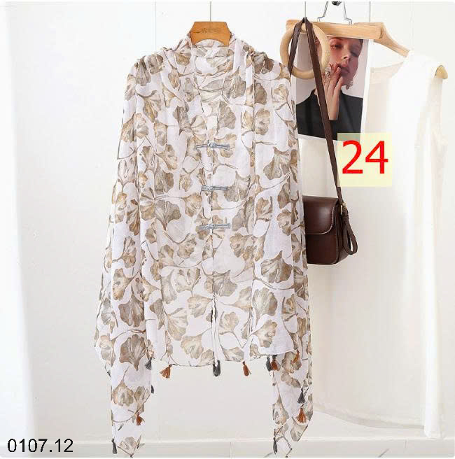 26HA0107.12 - KHĂN CHOÀNG MỎNG HOẠ TIẾT