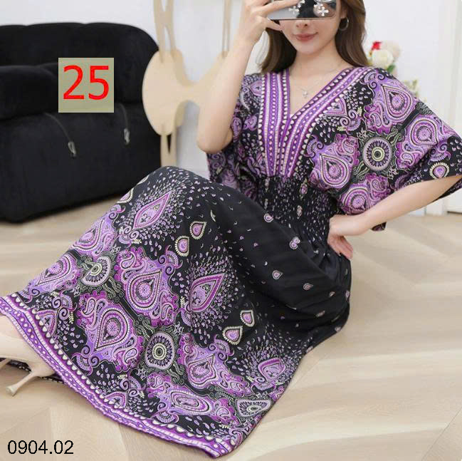 26HA0904.02 - VÁY MAXI THỔ CẨM