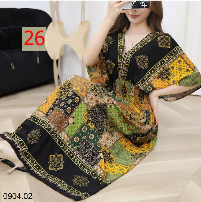 26HA0904.02 - VÁY MAXI THỔ CẨM