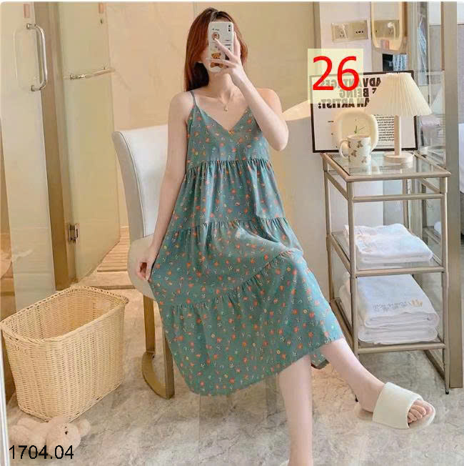 26HA1704.04 - VÁY 2 DÂY LANH LỤA MỀN MÁT CHO NỮ