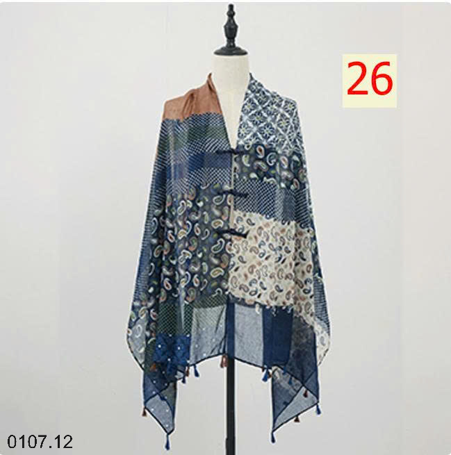 26HA0107.12 - KHĂN CHOÀNG MỎNG HOẠ TIẾT