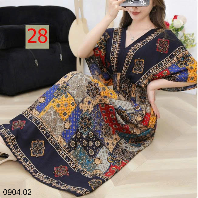 26HA0904.02 - VÁY MAXI THỔ CẨM