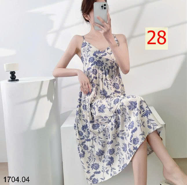 26HA1704.04 - VÁY 2 DÂY LANH LỤA MỀN MÁT CHO NỮ