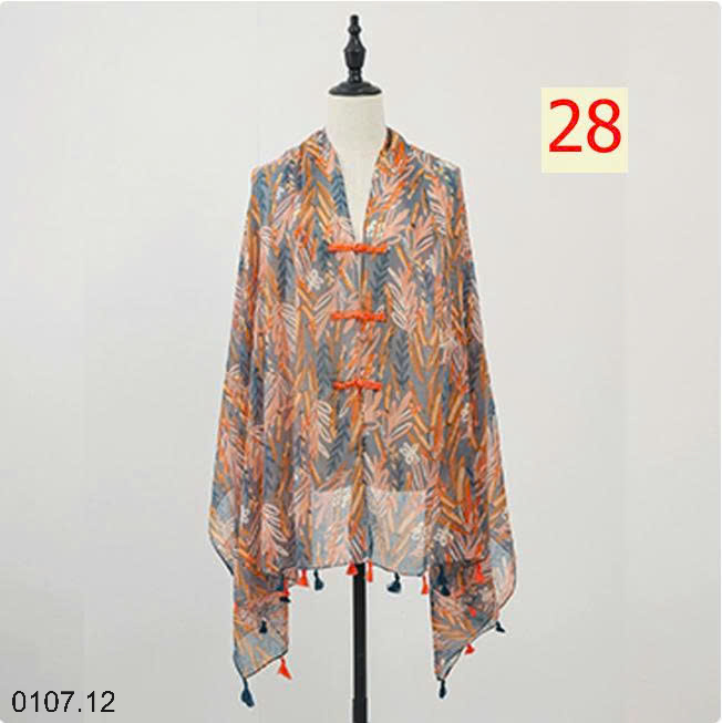 26HA0107.12 - KHĂN CHOÀNG MỎNG HOẠ TIẾT