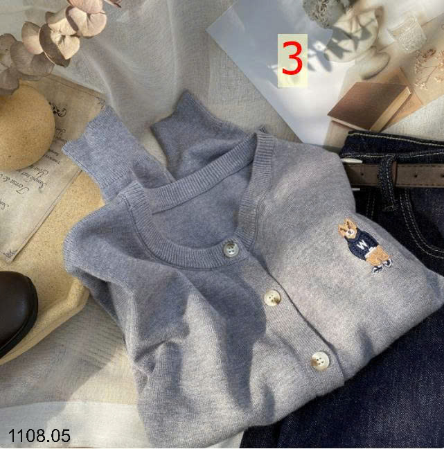 26HA1108.05 - ÁO CARDIGAN LEN HÌNH GẤU