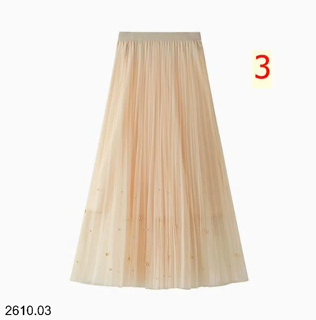 26HA2610.03 - CHÂN VÁY XẾP LY ĐÍNH CƯỜM ANGEL