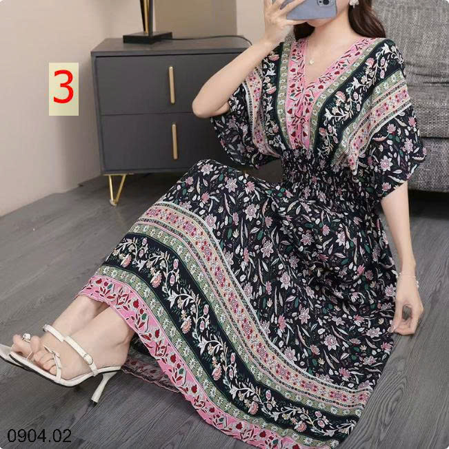26HA0904.02 - VÁY MAXI THỔ CẨM
