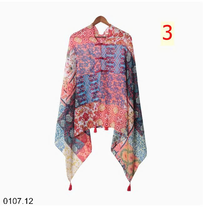 26HA0107.12 - KHĂN CHOÀNG MỎNG HOẠ TIẾT