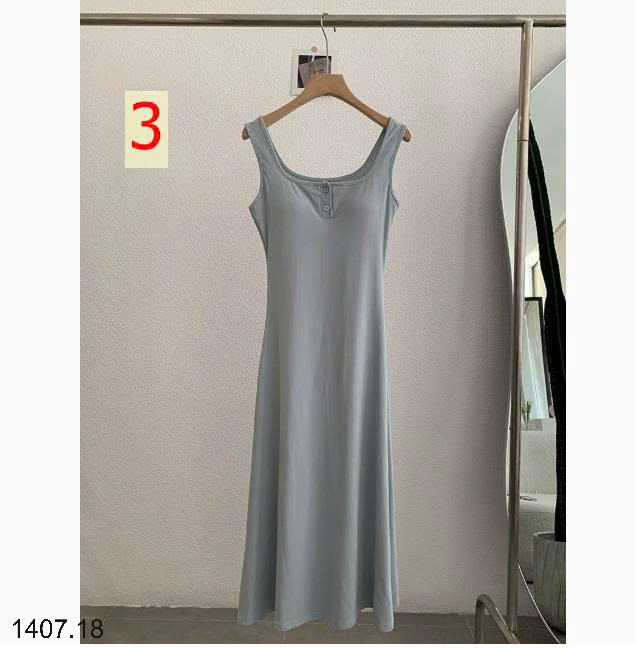 26HA1407.18 - VÁY BA LỖ DÁNG DÀI BASIC CHO NỮ