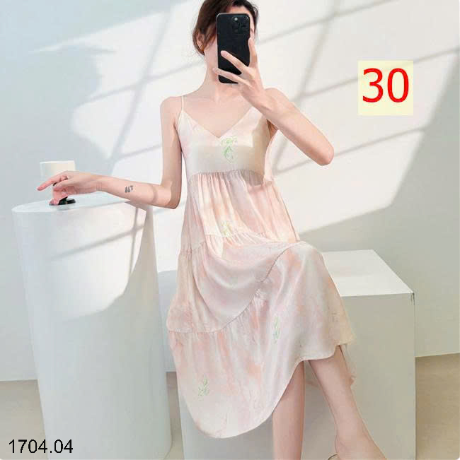 26HA1704.04 - VÁY 2 DÂY LANH LỤA MỀN MÁT CHO NỮ