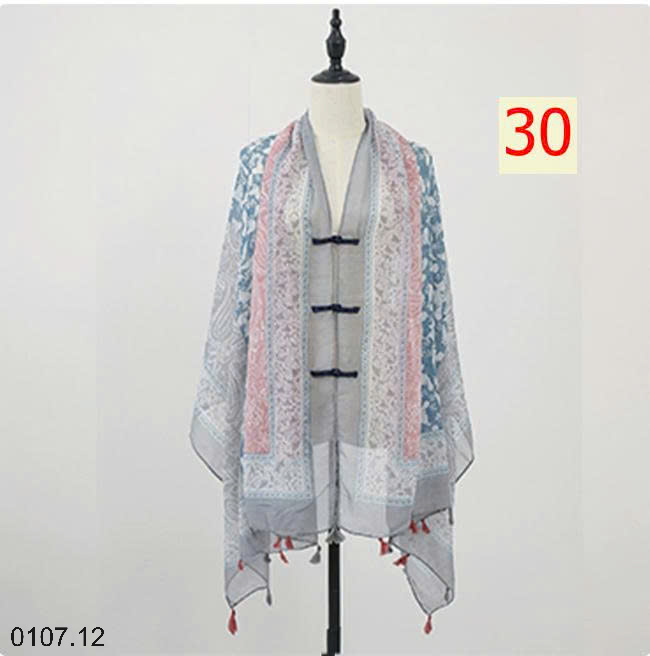 26HA0107.12 - KHĂN CHOÀNG MỎNG HOẠ TIẾT