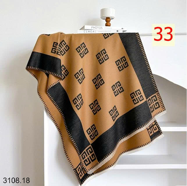 26HA3108.18 - KHĂN CHOÀNG CỔ CASHMERE GIẢ HỌA TIẾT BƯỚM