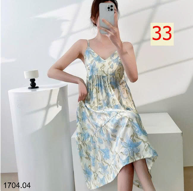 26HA1704.04 - VÁY 2 DÂY LANH LỤA MỀN MÁT CHO NỮ