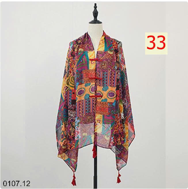 26HA0107.12 - KHĂN CHOÀNG MỎNG HOẠ TIẾT