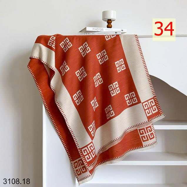 26HA3108.18 - KHĂN CHOÀNG CỔ CASHMERE GIẢ HỌA TIẾT BƯỚM