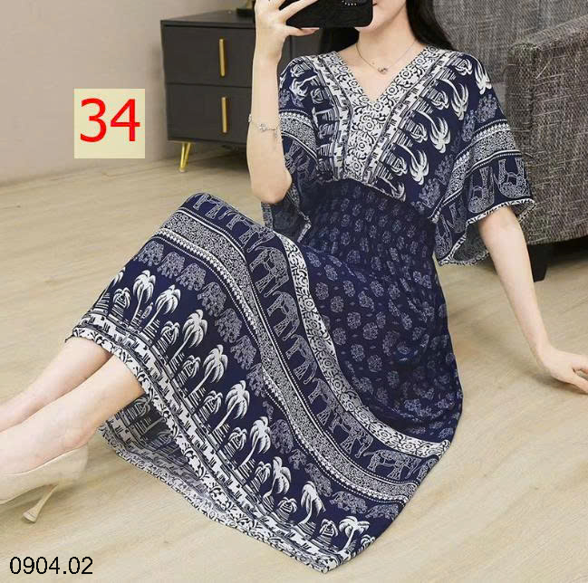 26HA0904.02 - VÁY MAXI THỔ CẨM
