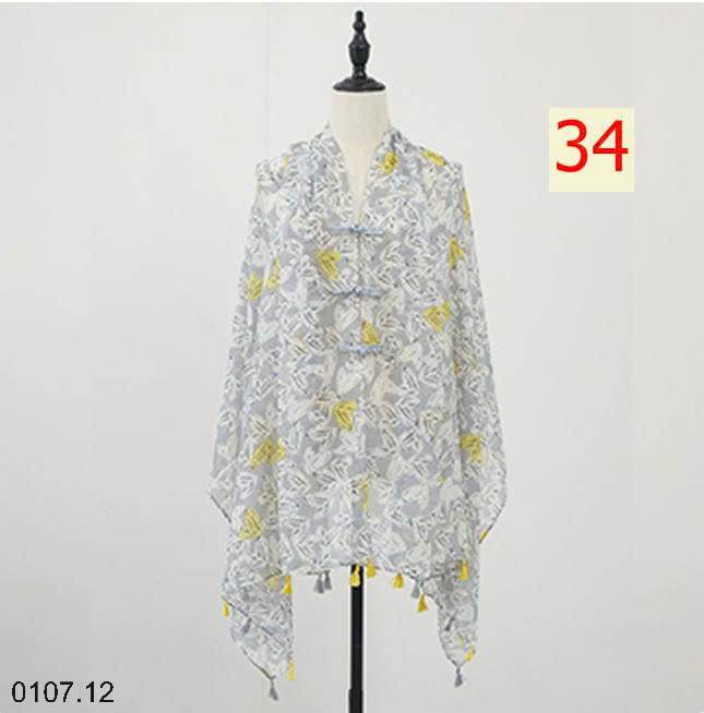 26HA0107.12 - KHĂN CHOÀNG MỎNG HOẠ TIẾT