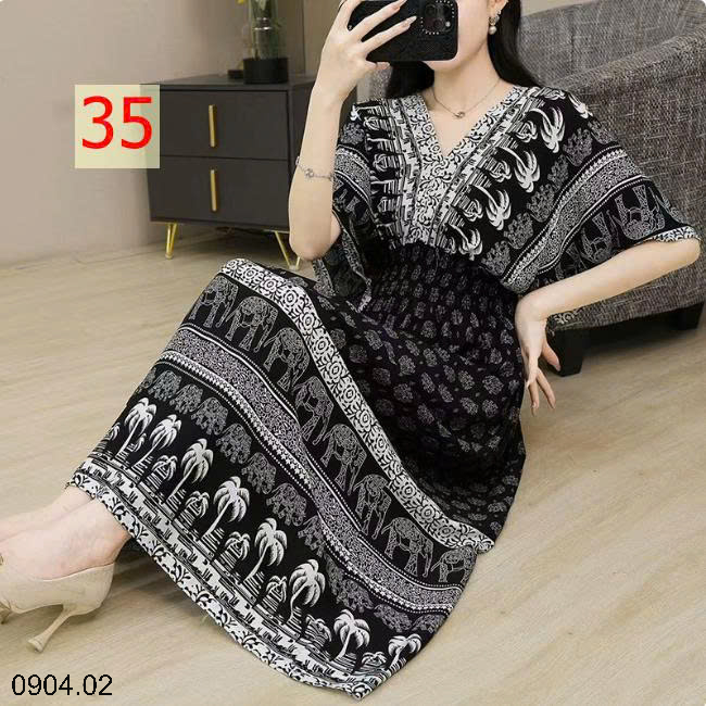 26HA0904.02 - VÁY MAXI THỔ CẨM