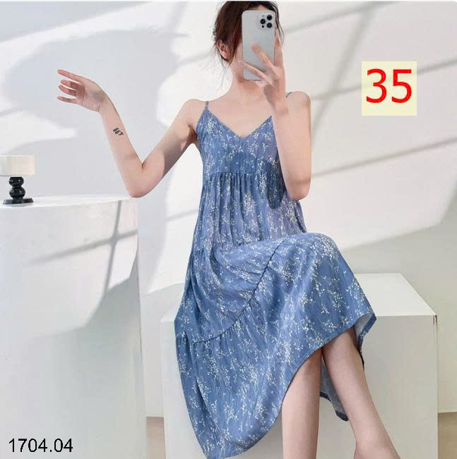 26HA1704.04 - VÁY 2 DÂY LANH LỤA MỀN MÁT CHO NỮ