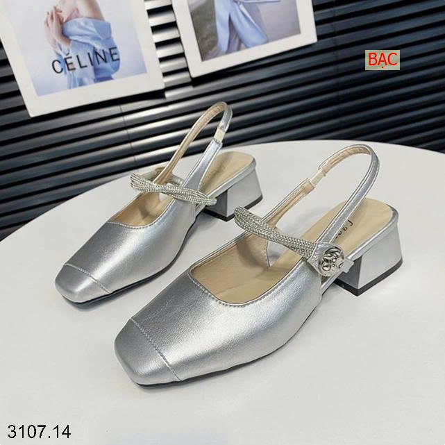 26HA3107.14 - GIÀY SANDAL ĐẾ VUÔNG THẤP