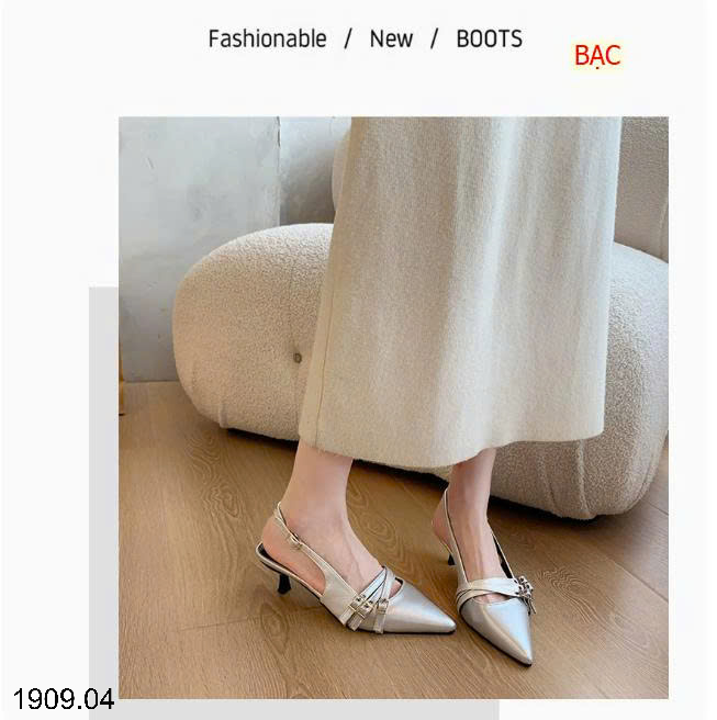 26HA1909.04 - GIÀY SANDAL MŨI NHỌN ĐẾ THẤP