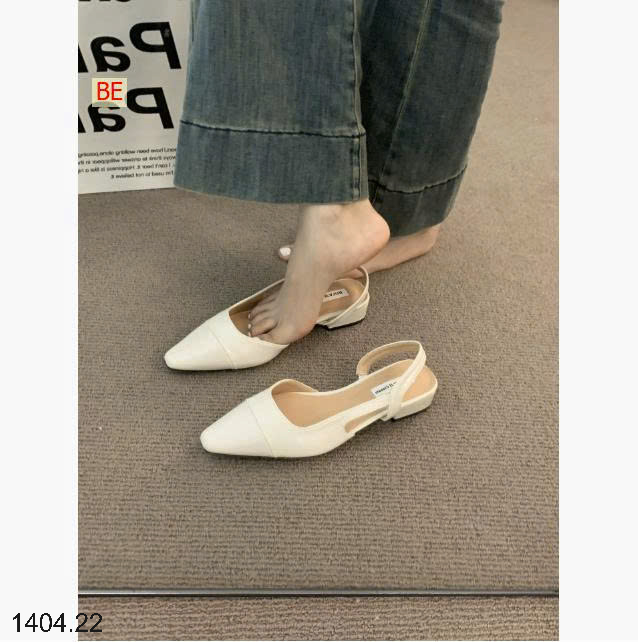 26HA1404.22 - GIÀY SANDAL ĐẾ THẤP MŨI KÍN
