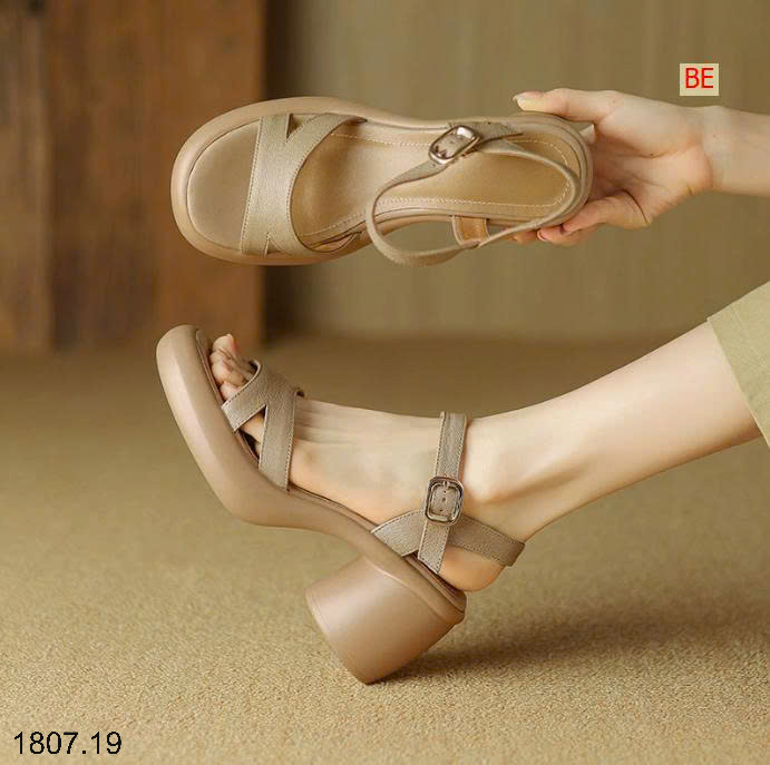 26HA1807.19 - SANDAL CAO GÓT ĐẾ VUÔNG