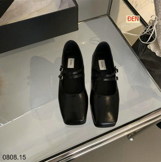 26HA0808.15 - GIÀY MARRY JANE 2 QUAI MŨI VUÔNG NỮ