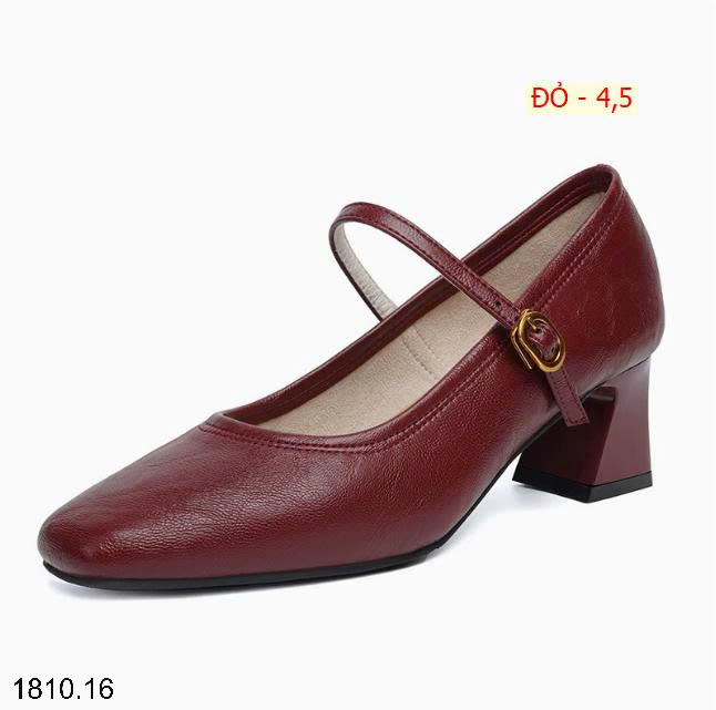 26HA1810.16 - GIÀY MARY JANE ĐẾ DÀY BẰNG DA MỀM