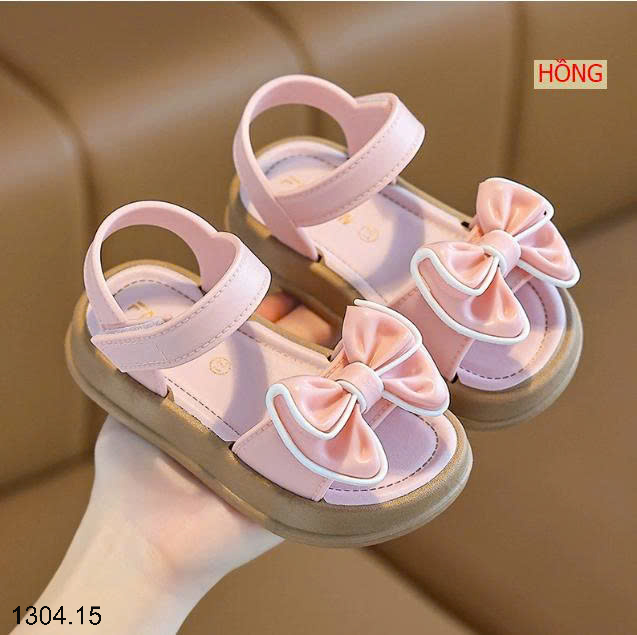 26HA1304.15 - SANDAL NƠ CHO BÉ GÁI