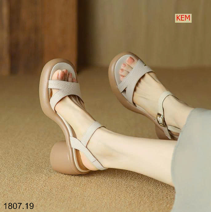 26HA1807.19 - SANDAL CAO GÓT ĐẾ VUÔNG