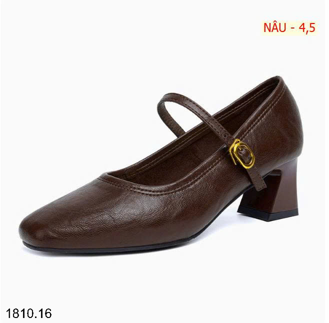 26HA1810.16 - GIÀY MARY JANE ĐẾ DÀY BẰNG DA MỀM