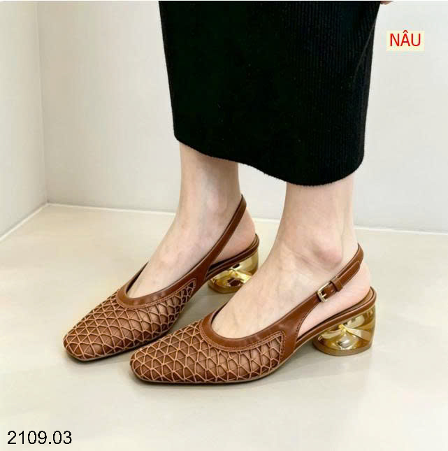 26HA2109.03 - GIÀY LƯỚI MŨI VUÔNG HẢ GÓT