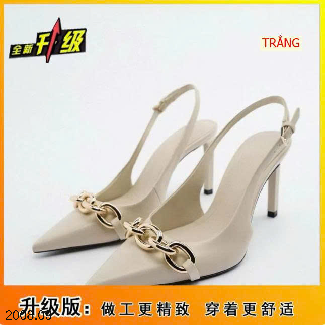 26HA2008.09 - GIÀY MŨI NHỌN CAO GÓT DÂY XÍCH