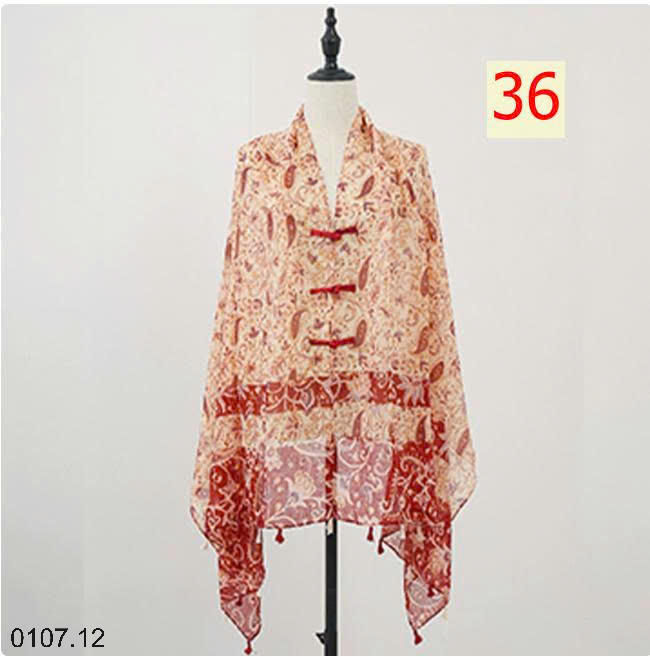 26HA0107.12 - KHĂN CHOÀNG MỎNG HOẠ TIẾT