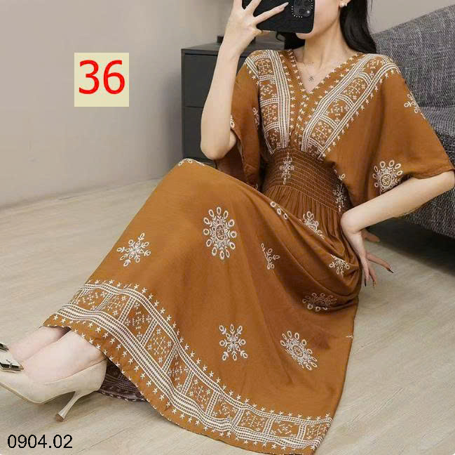 26HA0904.02 - VÁY MAXI THỔ CẨM