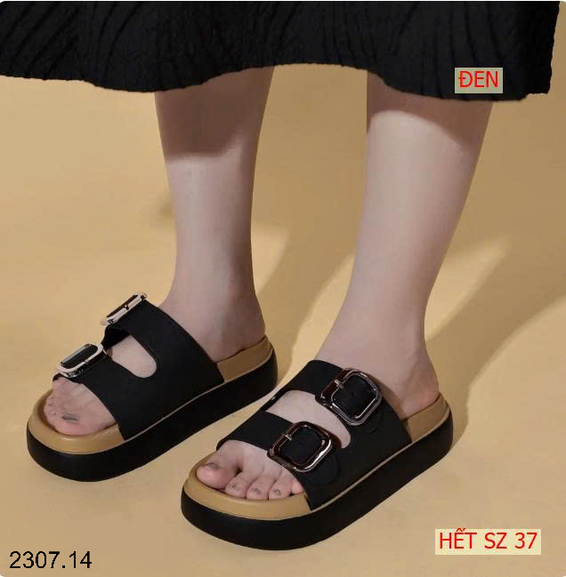 26HA2307.14 - DÉP NỮ 2 KHUY ĐẾ DÀY