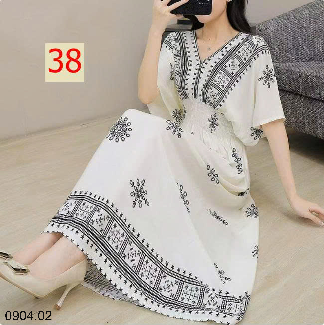 26HA0904.02 - VÁY MAXI THỔ CẨM
