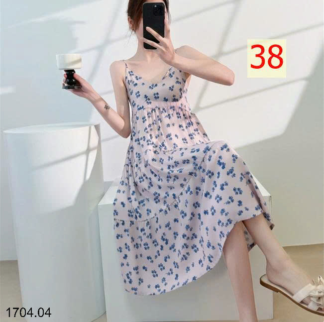 26HA1704.04 - VÁY 2 DÂY LANH LỤA MỀN MÁT CHO NỮ