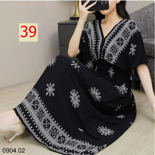 26HA0904.02 - VÁY MAXI THỔ CẨM