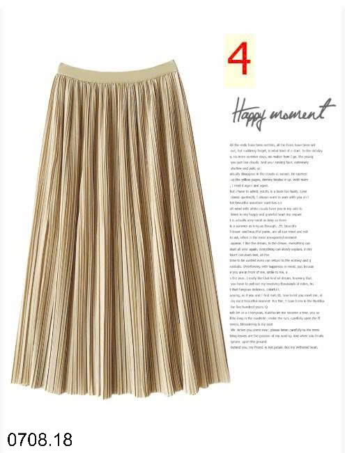 26HA0708.18 - CHÂN VÁY MIDI XẾP LY ANNA