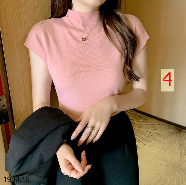 26HA1909.19 - SET 2 ÁO LEN NGẮN TAY CAO CỔ