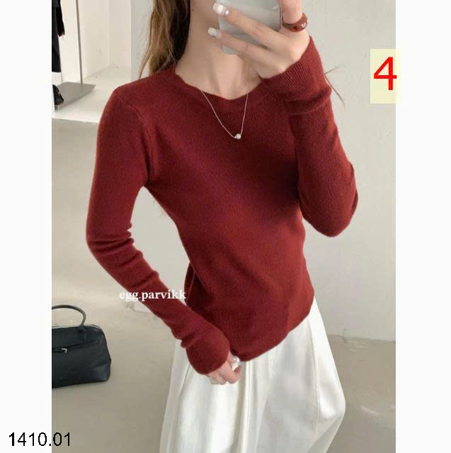 26HA1410.01 - ÁO LEN MỎNG CỔ TRÒN EGG